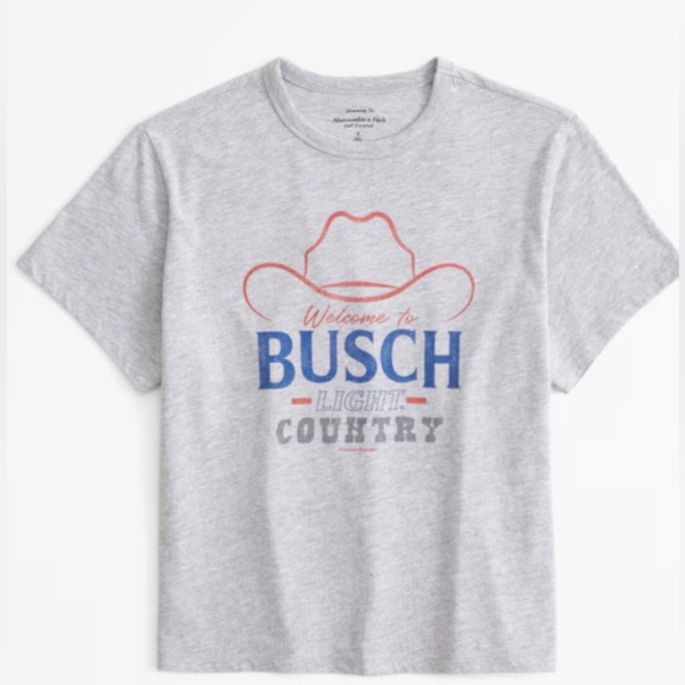 NWT ABERCROMBIE & FITCH WOMEN'S BUSCH LIGHT COUNTRY ORIGINAL TEE